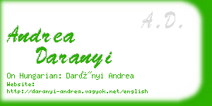 andrea daranyi business card